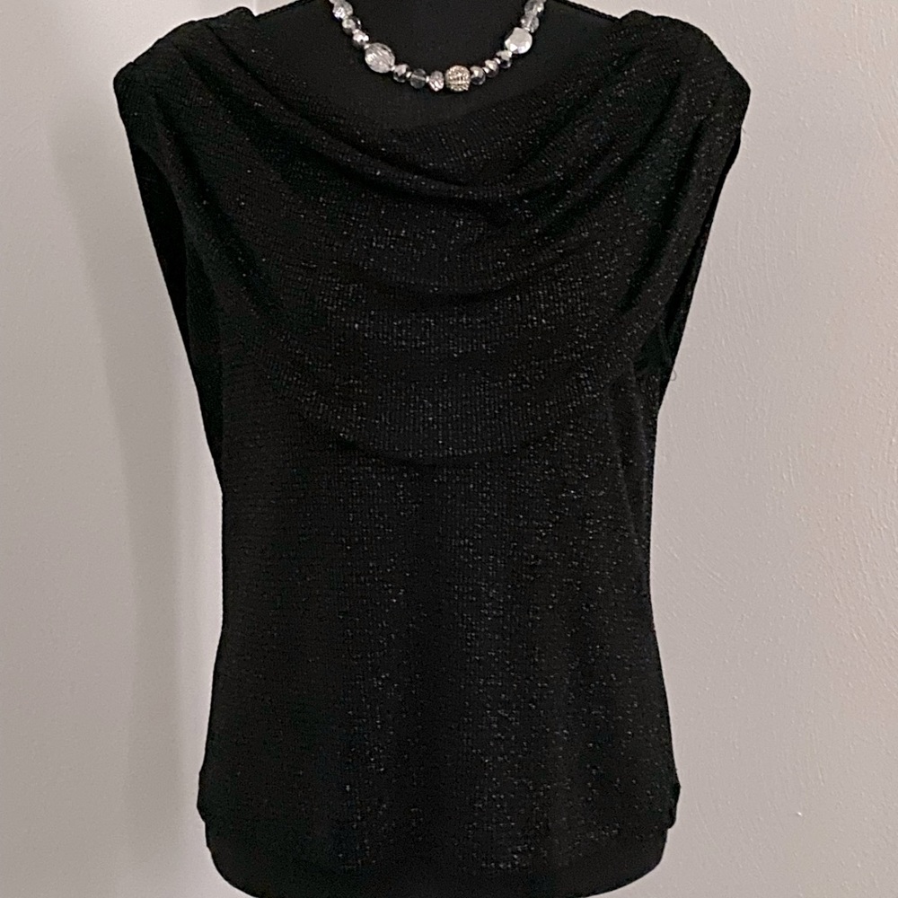 J.B.S. Ltd. - special occasion low back top; silver shimmers.
